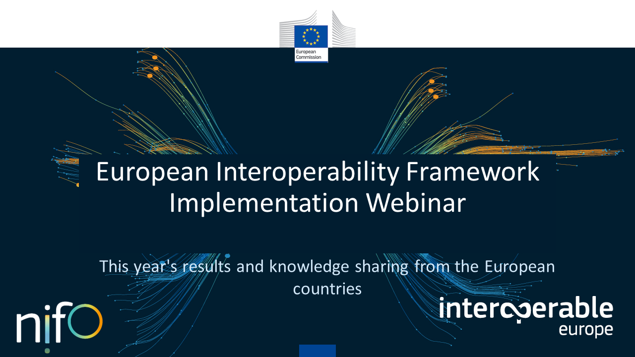 European Interoperability Framework Implementation Webinar
