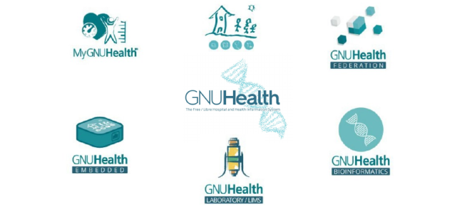 Some components of the GNU Health digital health ecosystem