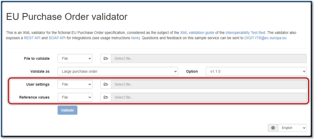 XML validator context files