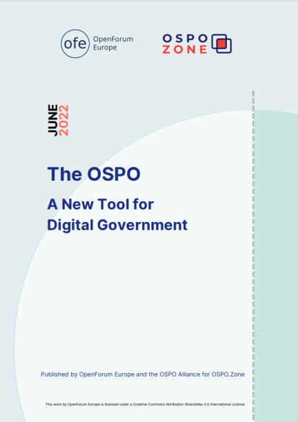 Cover of the paper "The OSPO - A New Too For Digital Government.